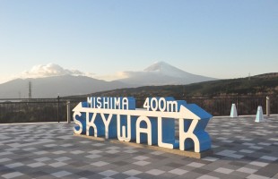 三島スカイウオークと富士山